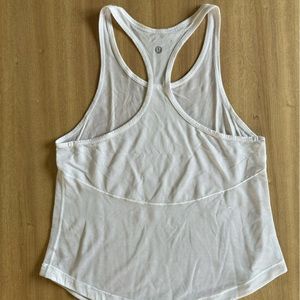 White Lululemon loose racer back tank